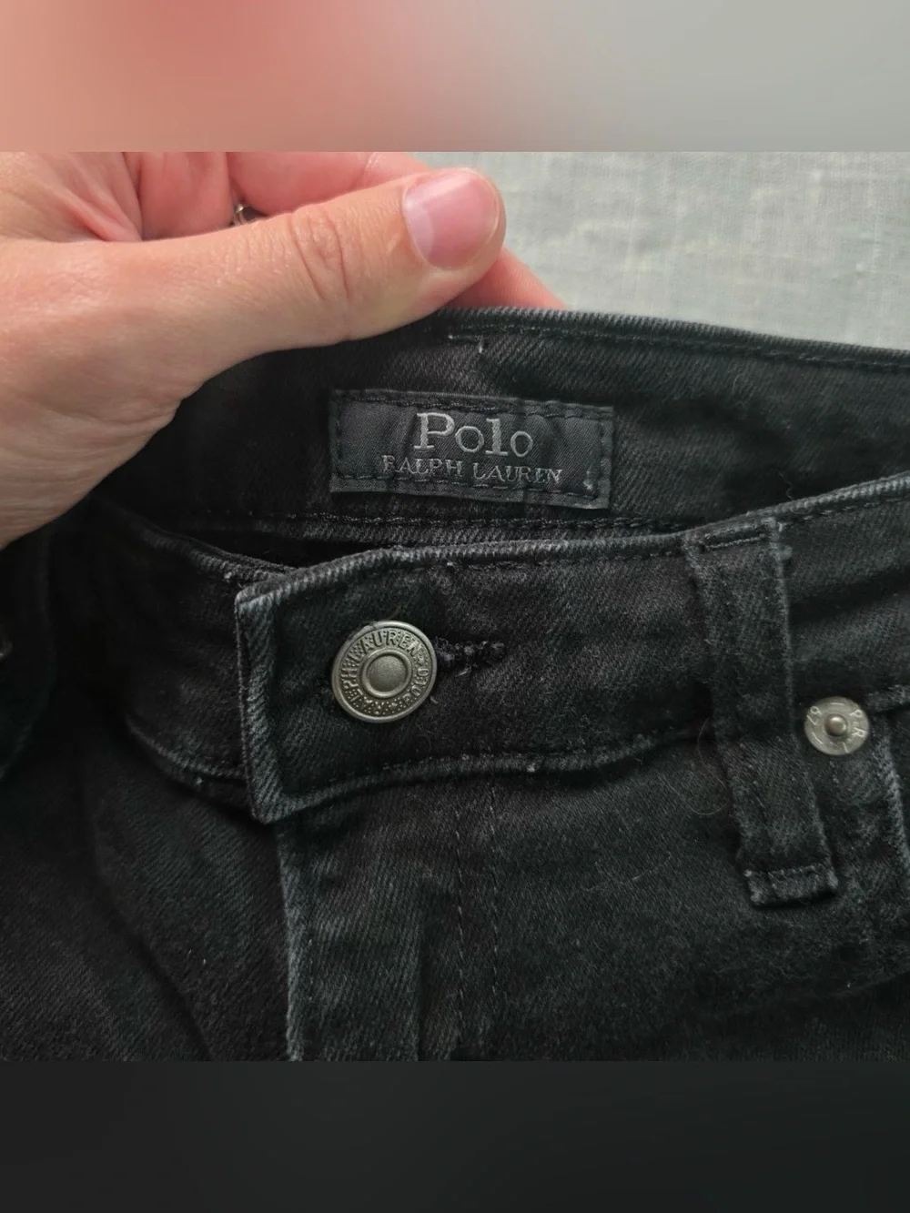 Polo Ralph Lauren Boys Size 20 The Hampton Straight Black Denim Jeans Pants